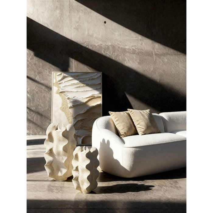 DKD Home Decor Jarrón de Resina Crudo Rugoso Waterproof 26x26x50 cm DKD Home Decor Jarrón de Resina Crudo Rugoso Waterproof 26x26x50 cm