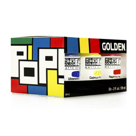 Golden SoFlat Set de 6 Colores Acrílicos Mate de 2 oz.