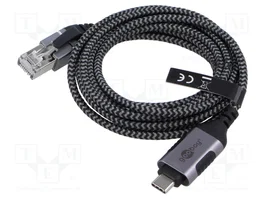 GOOBAY Adaptador de Red USB-C a RJ45 Cat 6 Slim 2m