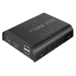 Digitus Receptor IP KVM HDMI DA-70161 4K/60Hz hasta 200m sobre Cat6, Negro