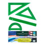 Set de reglas Faber-Castell Verde 4 Piezas (10 Unidades)