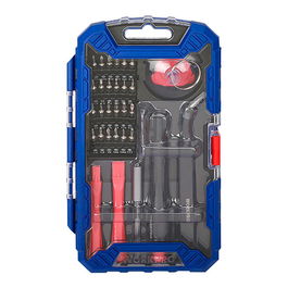 Workpro Juego de Herramientas de Reparación 32 Piezas para Móviles y Tablets con Puntas Phillips, Torx, Pentalobe, Triwing, Allen, Destornillador de Precisión, Ventosa y Palancas