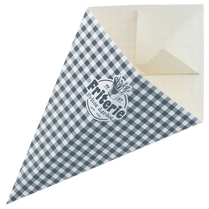 Totally Addict Juego de 8 Cucuruchos para Patatas Fritas Bistrot Desechables con Dispensador de Salsa Colección Colores Surtidos