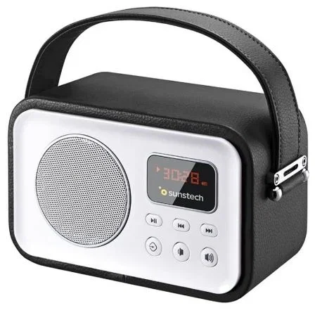 Sunstech RPBT450 Radio Portátil Bluetooth Diseño Retro Madera Aux-in Negra Sunstech RPBT450 Radio Portátil Bluetooth Diseño Retro Madera Aux-in Negra