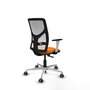 PIQUERAS Y CRESPO Silla de oficina Motilla con mecanismo Sincro, Naranja y Blanco