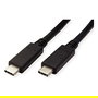 VALUE USB 3.2 Gen 2 Cable USB-C a USB-C, 10 Gbit/s, 100W PD, Emark, 4K UHD, Negro, 0.5 m