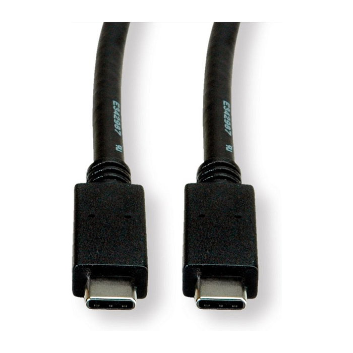 VALUE USB 3.2 Gen 2 Cable USB-C a USB-C, 10 Gbit/s, 100W PD, Emark, 4K UHD, Negro, 0.5 m VALUE USB 3.2 Gen 2 Cable USB-C a USB-C, 10 Gbit/s, 100W PD, Emark, 4K UHD, Negro, 0.5 m