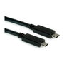 VALUE USB 3.2 Gen 2 Cable USB-C a USB-C, 10 Gbit/s, 100W PD, Emark, 4K UHD, Negro, 0.5 m
