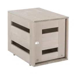 Ferplast Caseta Dog Home Gris con Interior de Madera T-S 65X45X54CM