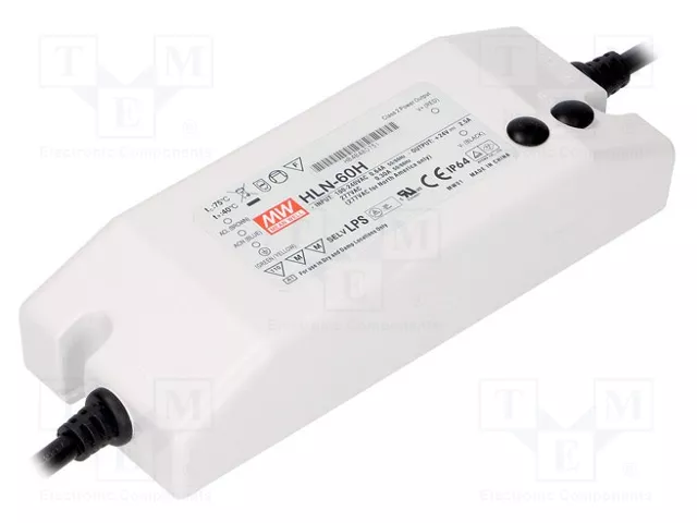 MEAN WELL HLN-60H-30A Alimentador LED 60W 30VDC MEAN WELL HLN-60H-30A Alimentador LED 60W 30VDC