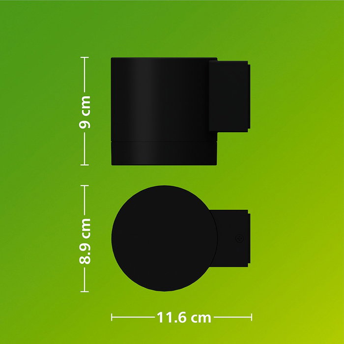 Philips Aplique de exterior LED Fylx 5 W, Negro