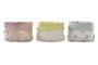 DKD Home Decor Cesta Algodón Vichy Sweet Surtido de 3