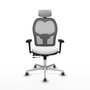 PIQUERAS Y CRESPO Silla de oficina Jorquera con mecanismo Sincro/Traslack Blanco y Gris