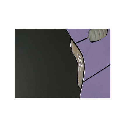 Evoluent BakkerElkhuizen4 Ratón Ergonómico Vertical para Diestros, 6 Botones, Láser, 2600 DPI, Negro/Púrpura