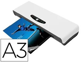 Q-connect Plastificadora DIN A3 Alto Rendimiento Frío/Caliente, 4 Rodillos, Hasta 250 micras, 300 mm/min