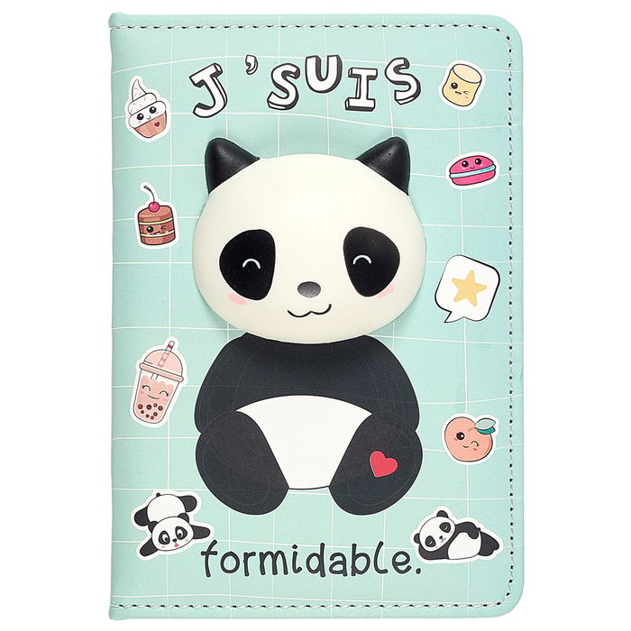 The Concept Factory Libreta 3D My Funny Papet Dina6 Panda/Gato/Tostada - 192 Páginas 90g Ilustradas con Relieve 10.5x14.8cm