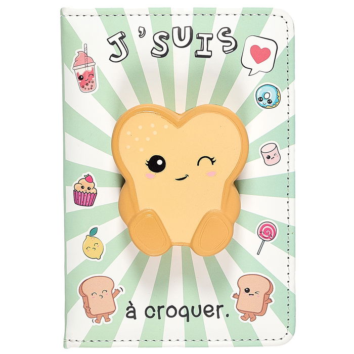 The Concept Factory Libreta 3D My Funny Papet Dina6 Panda/Gato/Tostada - 192 Páginas 90g Ilustradas con Relieve 10.5x14.8cm