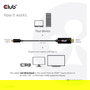 Club 3D CAC-1334 Cable HDMI a USB-C Activo 4K 60Hz, 1.8 Metros, Negro