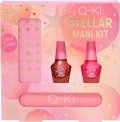 Q-KI Stellar Mani Kit Gift Set con 2 Esmaltes de 3.5ml, Lima y Pegatina de Arte de Uñas