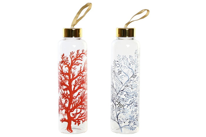 DKD Home Decor Botella de Borosilicato Coral 22 de 550 ml DKD Home Decor Botella de Borosilicato Coral 22 de 550 ml