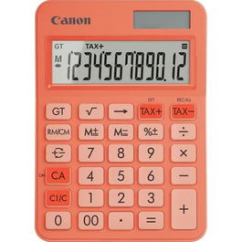 Canon LS-125KB Calculadora de Sobremesa con Pantalla LCD de 12 Dígitos, Funciones Científicas y Financieras, Alimentación Solar y Batería, Color Naranja, Or EMEA
