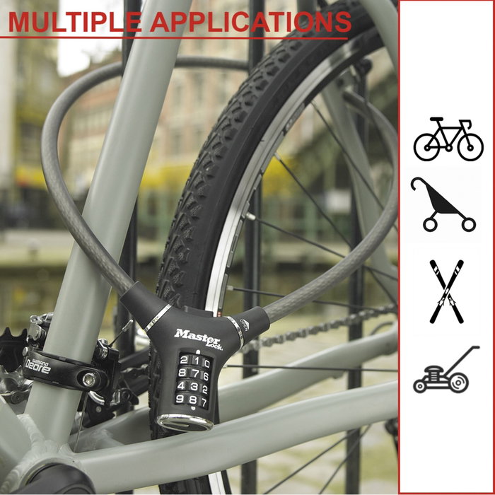 Master Lock Candado de Cable 12mm Diseño Ergonómico 8229EURDPRO