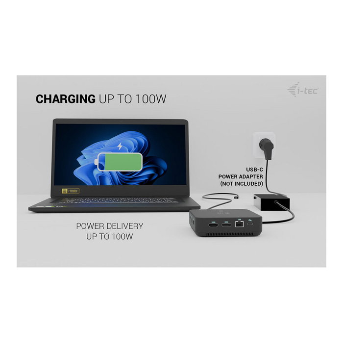 I-TEC USB-C Docking Station Dual HDMI, DisplayPort, GLAN, 3x USB-A, 2x USB 2.0, Audio, 100W PD I-TEC USB-C Docking Station Dual HDMI, DisplayPort, GLAN, 3x USB-A, 2x USB 2.0, Audio, 100W PD