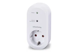 Ednet .living Smart Plug - Enchufe Inteligente Interior Blanco con WiFi, 16A, 230V, Compatible con iPhone/iPad