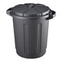 Mondex Cubo de Basura de Comunidad 80 Litros Negro Polipropileno con Tapa