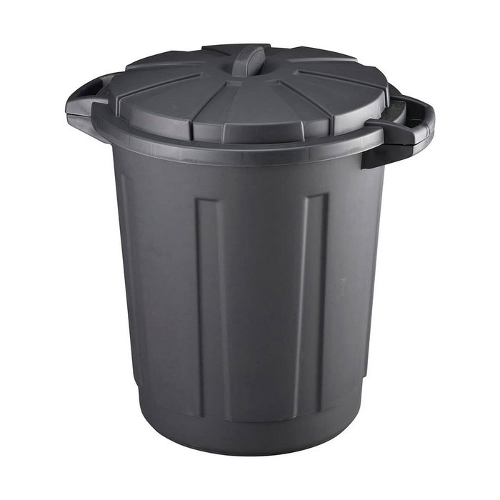 Mondex Cubo de basura de comunidad negro con tapa de 80 l Mondex Cubo de basura de comunidad negro con tapa de 80 l