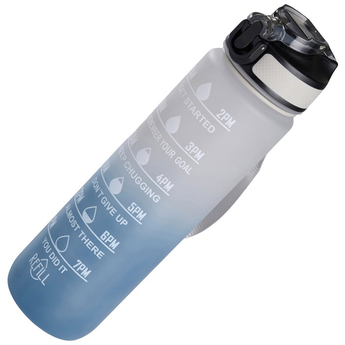 Day Botella Motivacional 900 Ml con Marcador de Tiempo y Pajita Integrada Day Botella Motivacional 900 Ml con Marcador de Tiempo y Pajita Integrada