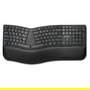 Kensington Pro Fit Ergo Teclado Inalámbrico/Alámbrico Curvo QWERTZ Negro Completo (100%) con reposamuñecas Alemán