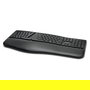 Kensington Pro Fit Ergo Teclado Inalámbrico/Alámbrico Curvo QWERTZ Negro Completo (100%) con reposamuñecas Alemán