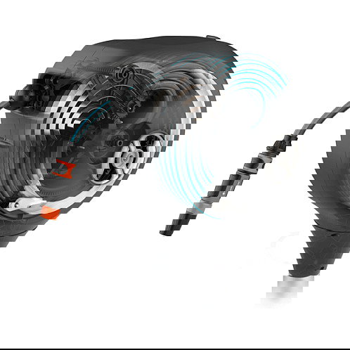 Gardena 18607-20 Caja Manguera Terrassen-Schlauchbox RollUp S (Blanco) 15 m Negro Manguera Flexible Resistente a Heladas Boquilla Incluida