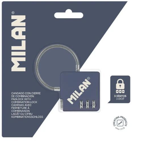 Milan Candado con Combinación TSA Colección 430 Azul