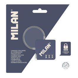 Milan Candado Tsa Combinación Colección 430 Since 1918 Azul para Equipaje y Viajes