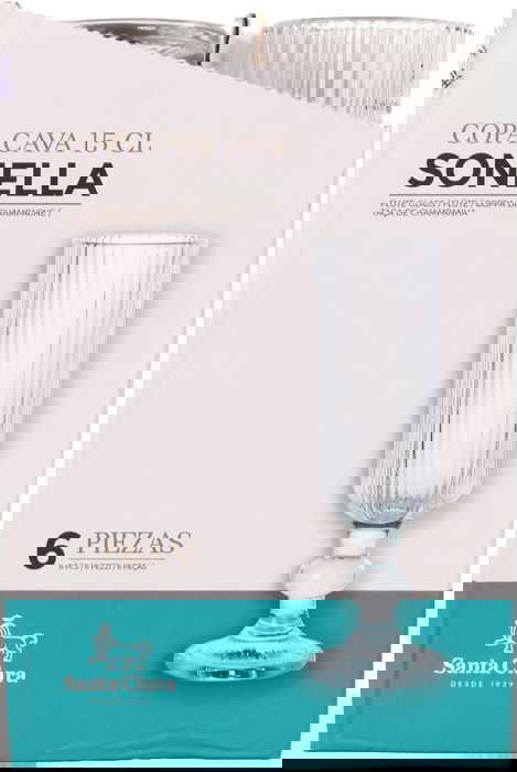 Santa Clara Copa Champagne Sonella 150 cc Transparente (36 Unidades)