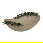 Centro Mesa Flores Beige-Verde Metal 44 X 31 X 18 cm