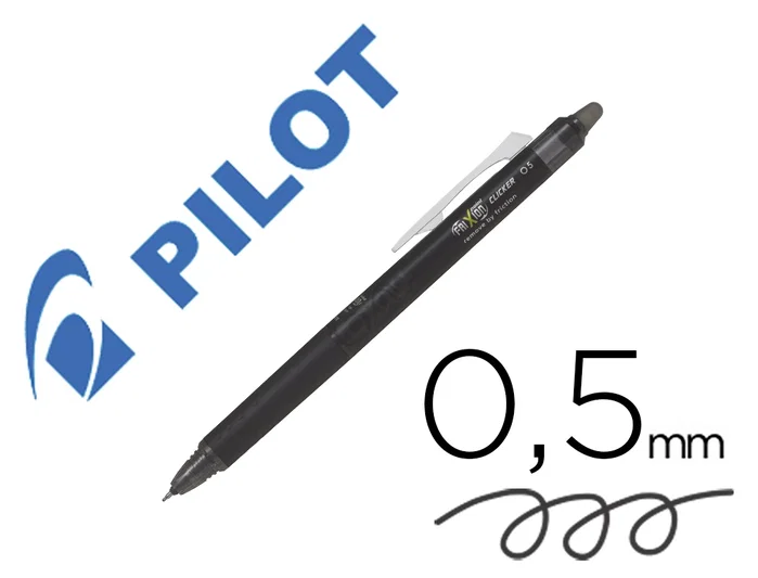 Pilot Frixion Point Clicker Negro 0,5 mm (Set de 12)