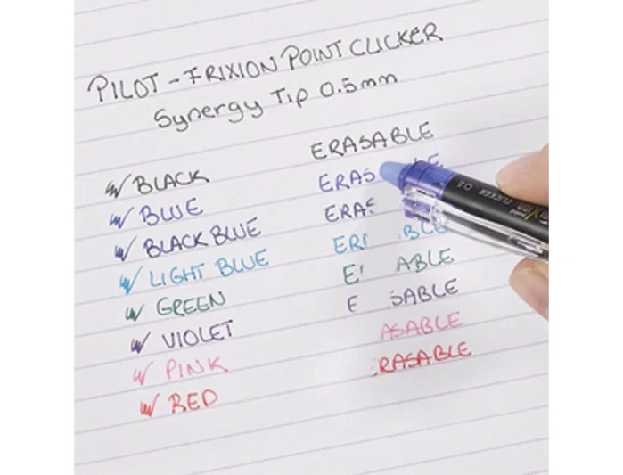 Pilot Frixion Point Clicker Negro 0,5 mm (Set de 12)