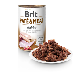 Brit Paté Perro Adulto Conejo 26% 6 Latas 400g Grain Free Sin Soja