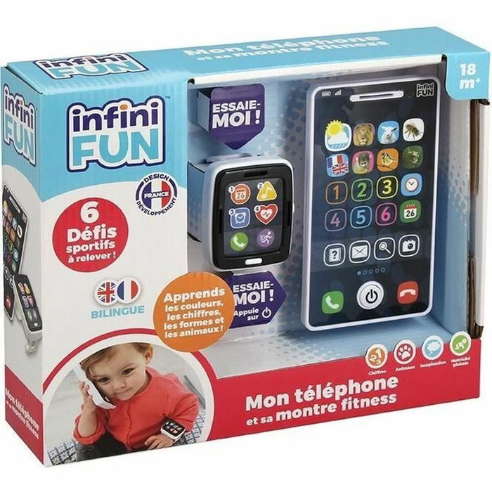KD Teléfono y Rel reloj Fitness - Imitación realista para niños pequeños KD Teléfono y Rel reloj Fitness - Imitación realista para niños pequeños