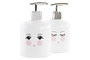 DKD Home Decor Dosificador de Cristal y ABS 350ml - Surtido de 2 unidades