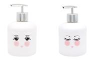 DKD Home Decor Dosificador de Cristal y ABS 350ml - Surtido de 2 unidades