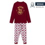 Cerdá Pijama Largo Harry Potter Single Jersey Rojo Oscuro para Adulto Talla M