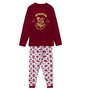 Cerdá Pijama Largo Harry Potter Single Jersey Rojo Oscuro para Adulto Talla M