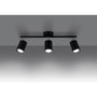 LEMMI Lámpara de Techo 3 Luces Negro