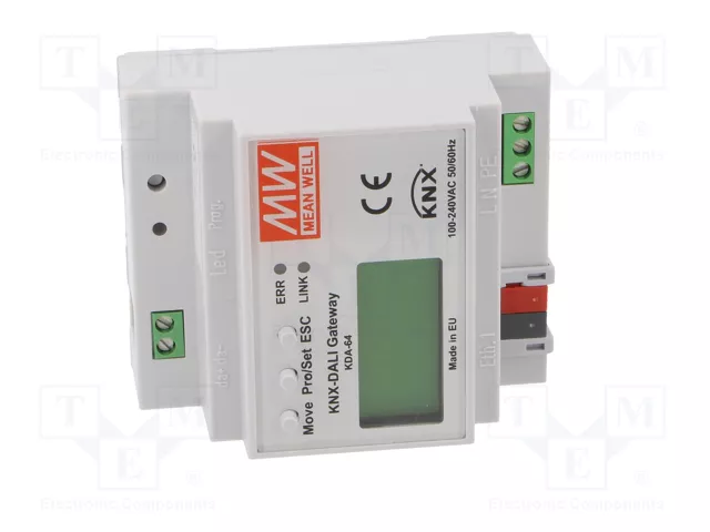 MEAN WELL Convertidor KNX-DALI para raíl DIN KDA-64
