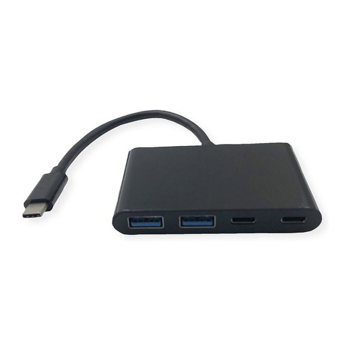 VALUE Hub USB 3.2 Gen 2 de 4 puertos (2x A + 2x C) con conexión Type-C
