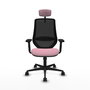 PIQUERAS Y CRESPO Silla de oficina Mardos con mecanismo Sincro, Rosa y Negro